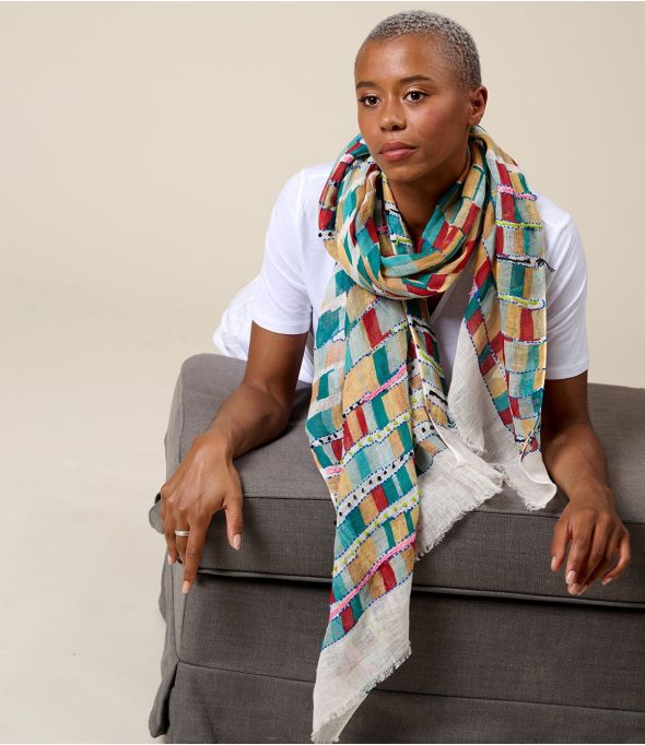 BRIGITE Linen Scarf - 1