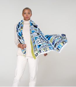 CAROL Wool, Silk Scarf - 1