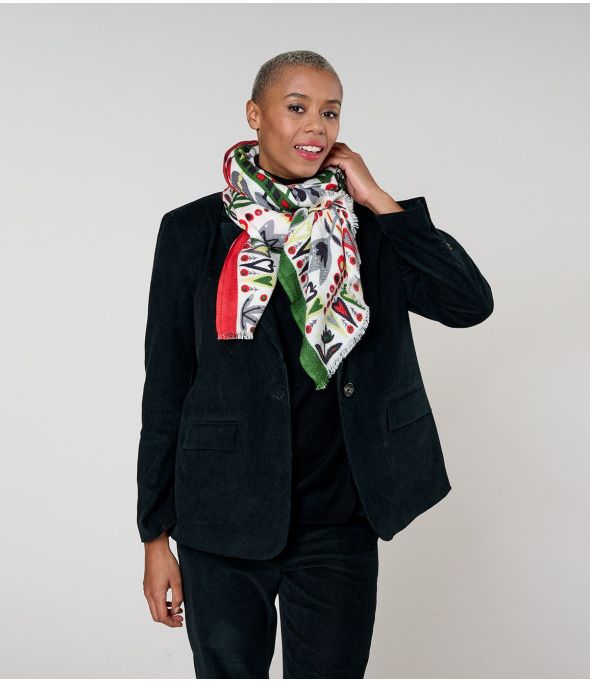 CAROL Wool, Silk Scarf - 1