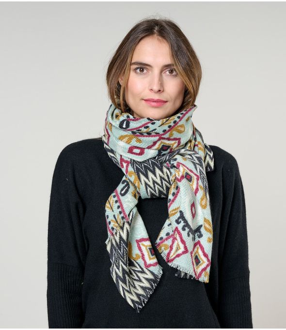 CLAIRE Wool, Silk Scarf - 1