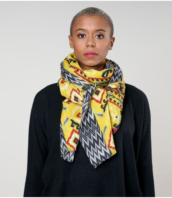 CLAIRE Wool, Silk Scarf - 1