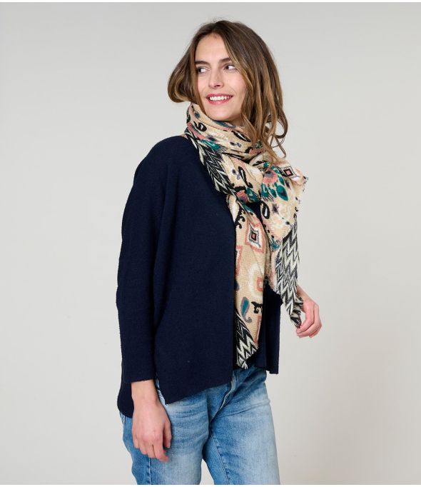 CLAIRE Wool, Silk Scarf - 7