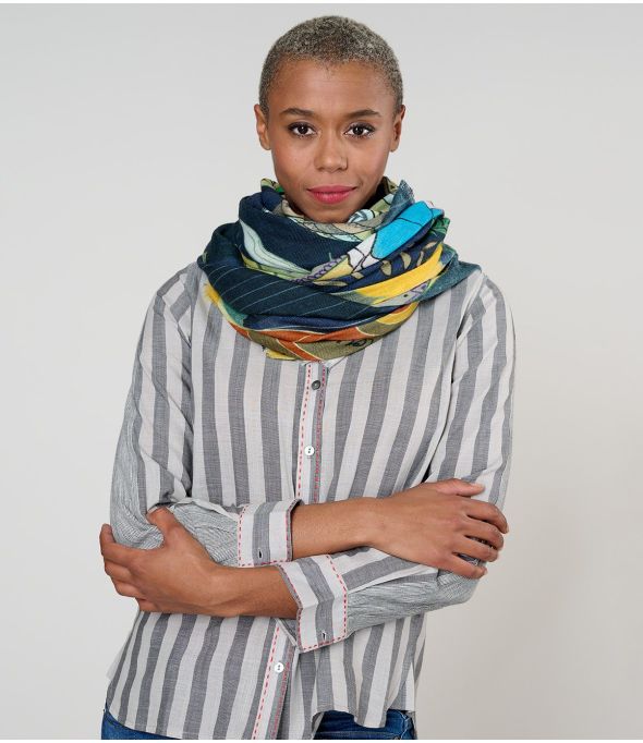 FAUSTINE Wool, Silk Scarf - 4