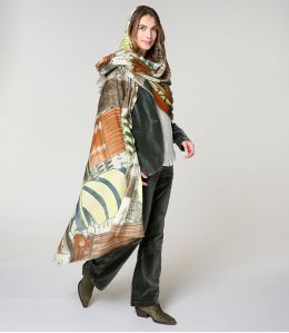 FULVIA Wool, Silk Scarf - 1