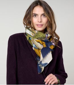 GARANCE Wool, Silk Scarf - 2