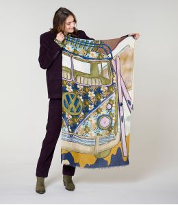 GARANCE Wool, Silk Scarf - 3