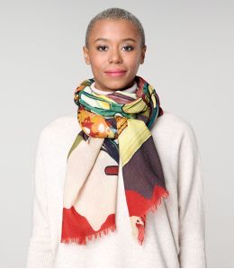 GARANCE Wool, Silk Scarf - 9