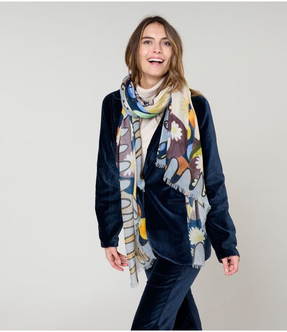 GIANA Modal Scarf, Wool - 1