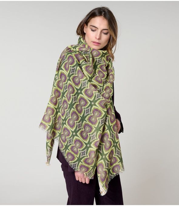 KHAN Wool Scarf, Cotton - 7