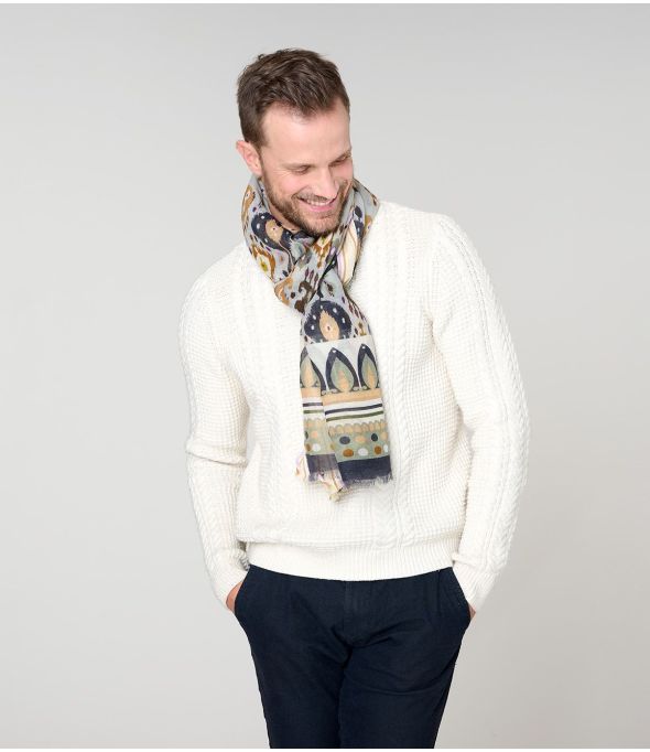 LEON Wool, Cotton Scarf Storiatipic - 3