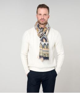 LEON Wool, Cotton Scarf Storiatipic - 2