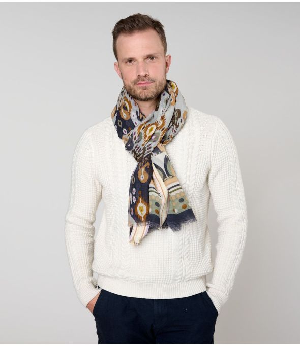 LEON Wool, Cotton Scarf Storiatipic - 3