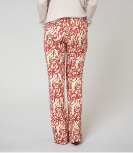 SASHA PASTEL BRICK VISCOSE PANTS - 4