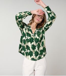 SARA HIBIS GREEN BLOUSE in Viscose - 2