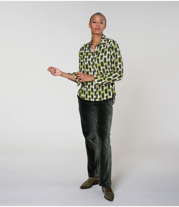 FRAN KUMI GREEN Viscose Shirt - 1