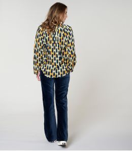 IRIS KUMI NAVY BLOUSE in Viscose - 2