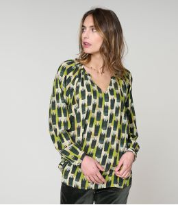 IRIS KUMI GREEN BLOUSE in Viscose - 2