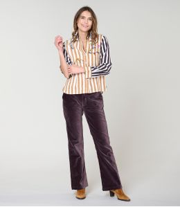 FRAN MOON CAMEL RAYON SHIRT - 4