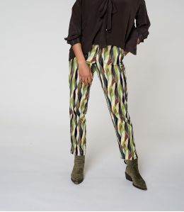 LENY FLAMA GREEN Viscose Pants - 2