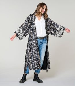 BELEM BLACK KIMONO COTTON KIMONO - 3