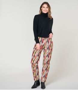 LENY FLAMA RED Viscose Pants - 2