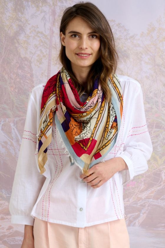 JAZZ Cotton Scarf for Women | Storiatipic