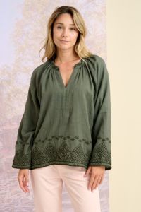 Blouses & Chemises OLSEN UNI en Double Gaz de Coton pour Femme | Storiatipic