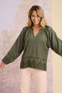 OLSEN UNI Blouses & Chemises en Double Gaz de Coton