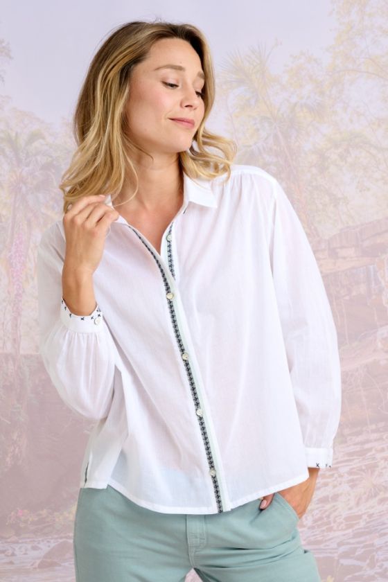 Blouses & Chemises SUZY RUBAN en Coton pour Femme | Storiatipic